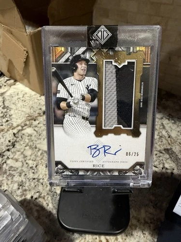 2025 Topps Transcendent Rookie Showcase Patch Auto Ben Rice RC /25 Yankees