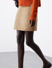 M&S - Autograph Womens Suede Mini A Line Skirt in Caramel