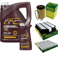 Mann Inspektionspaket 6L Mannol Diesel TDI 5W-30 FüR KIA Carens III 2.0 Crdi 140