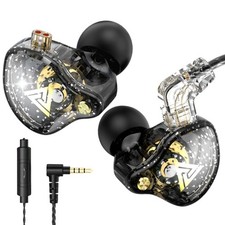 HJX QKZ AK6 Pro Wired IEM for Gaming Earbuds with MIC, in Ear Pro-black