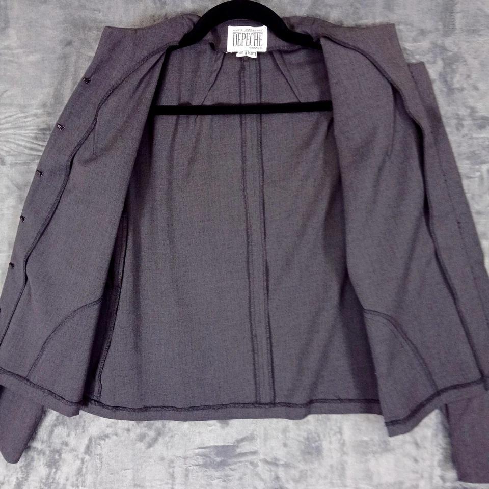 Chaqueta Blazer Depeche Mode Mujer 12P Gris Minimalista Tapeta Oculta EE. UU. De Colección Foto 3 de 4