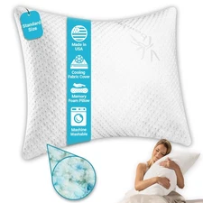 Xtreme Comforts Memory Foam Pillows Made in The USA - Standard Size, Slim Coo...