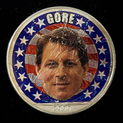 2000 1 oz American Silver Eagle Dollar - Colorized Al Gore - F2132