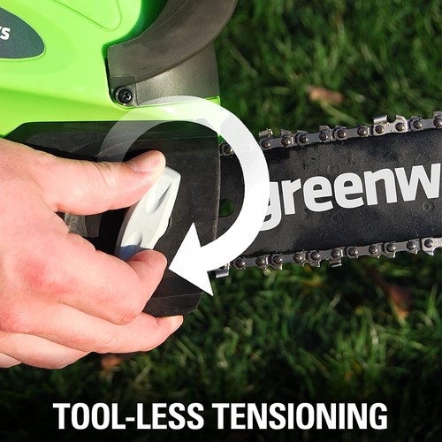 Greenworks 40V 12" Chainsaw, 2.0Ah Battery and Charger Included **Free Shipping* - Picture 10 of 12