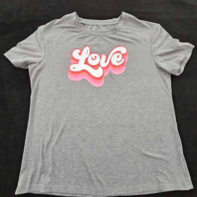 Love Gray Short Sleeve Tri-Blend T-Shirt Women's XL