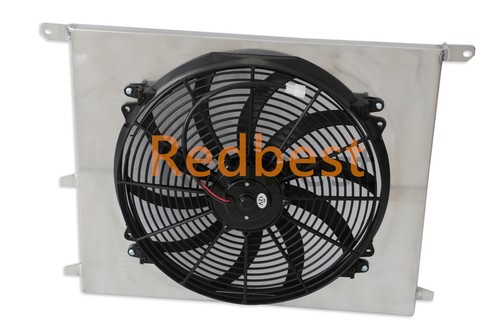 Aluminio 16 "Ventilador + cubierta se adapta 1992-98 95 96 BMW E36 318 323 325 328 M3 MT Radiador - Imagen 3 de 6