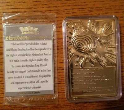 gold plated pokemon cards poliwhirl Polywhirl - Pokemon Burger King Gold Card With Pokeball in box