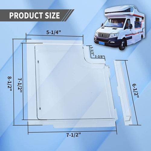 Repuesto de panel corredizo de puerta con pantalla para autocaravana 4701-00 plexiglás transparente, tapón 4700-00 - Imagen 4 de 12