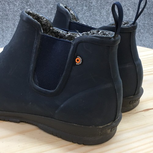 Bogs Boots Womens 11 Sweetpea Winter Chelsea Blue Pull On Casual Ankle Top Flats - Picture 9 of 20