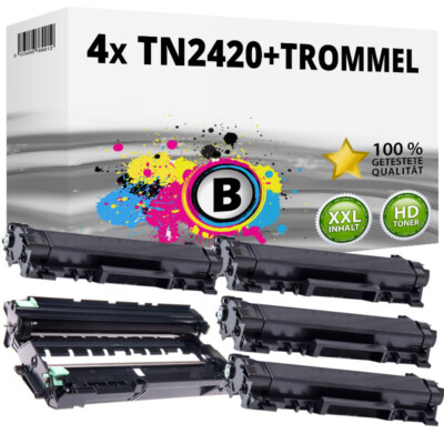 4x Toner + Trommel XXL kompatibel Brother TN-2420 DR-2400 DCP-L2537DW HL-L2537DW