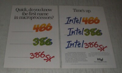1991 Intel 386SX 386 486 Microprocessors Ad - Quick, do you know the ...