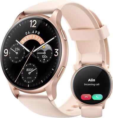 Smartwatch Damen Frauen mit Telefonfunktion Always On Display für Android IOS
