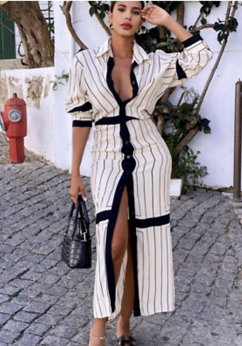 ZARA NEW ECRU STRIPED SHIRT DRESS size XS/S 8454/359/712 | eBay