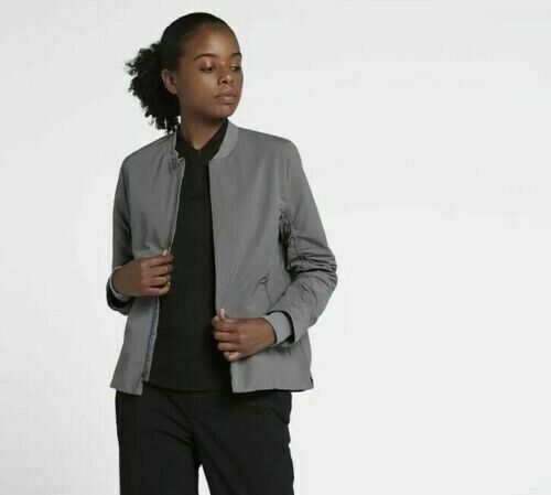 Nike Women’s Shield Golf Bomber Jacket (Grey) - Large - New ~ 930153 036 - Picture 1 of 5