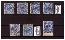 H27835 Deutsches Reich Mi. Nr. 48 a, aa, b, ba, bb, c + d   gestempelt  gepr&uuml;ft