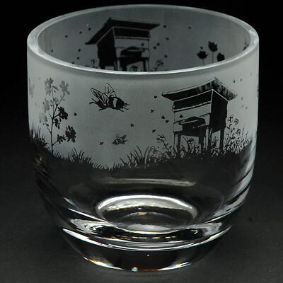 Animo Glas Kerzenhalter Deko handgeätzt Tier Topf Geschenkbox Biene