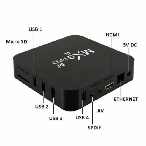 Smart TV Box Android 11.0 WIFI 6 Quad Core 4K UHD Media Stream Player MXQ PRO - Picture 4 of 12