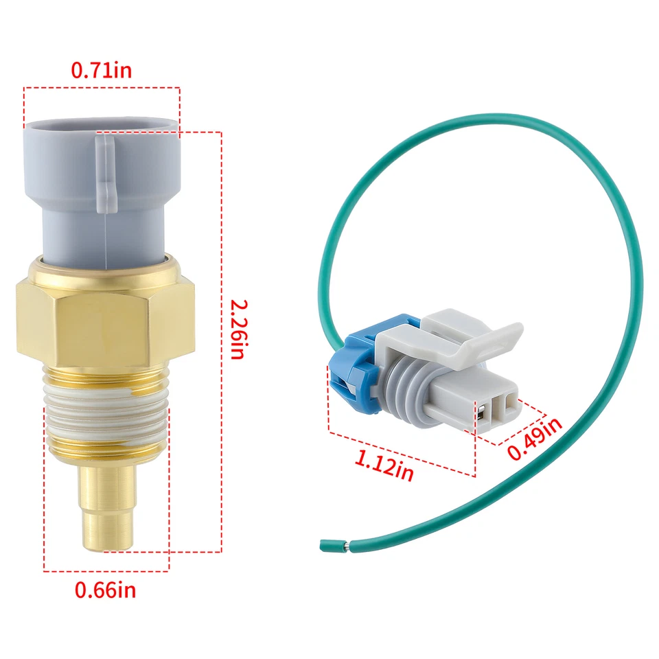 Sensor de temperatura del refrigerante del motor para Chevy GMC P30 P3500 / 91 R3500 V1500 V2500 Foto 2 de 4