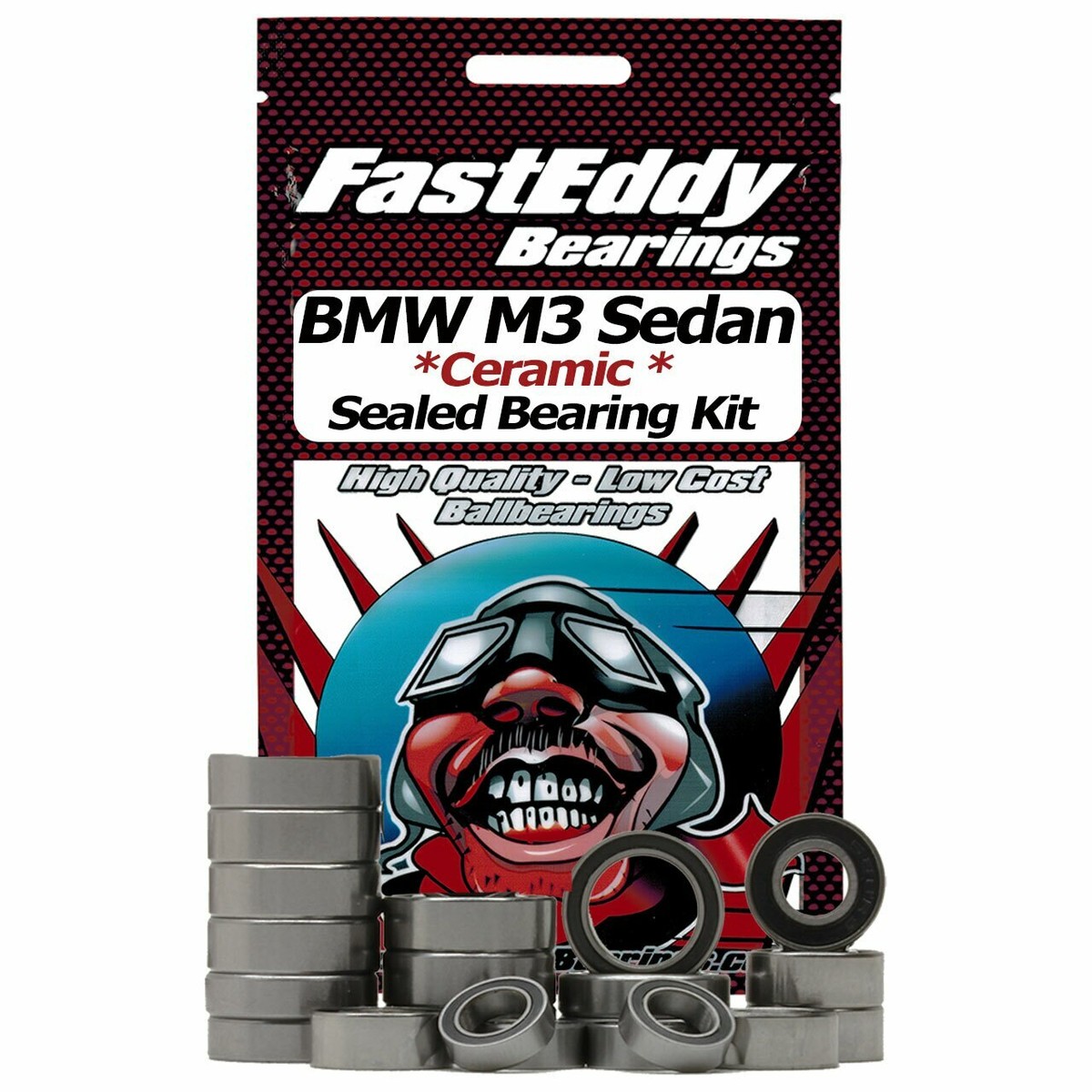 FastEddy Bearings Sealed Kit For Tamiya Midnight Pumpkin Chrome Metallic (58044) RC Car