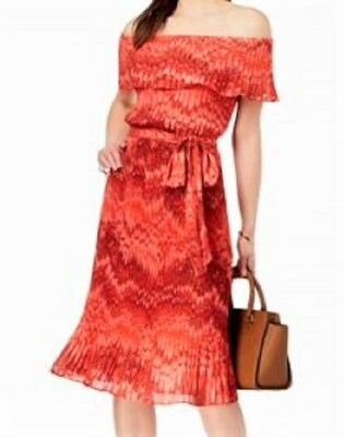 white christmas dresses Blood Orange One Shoulder Cut Out Pleated Midi Dress – AX Paris main image 0