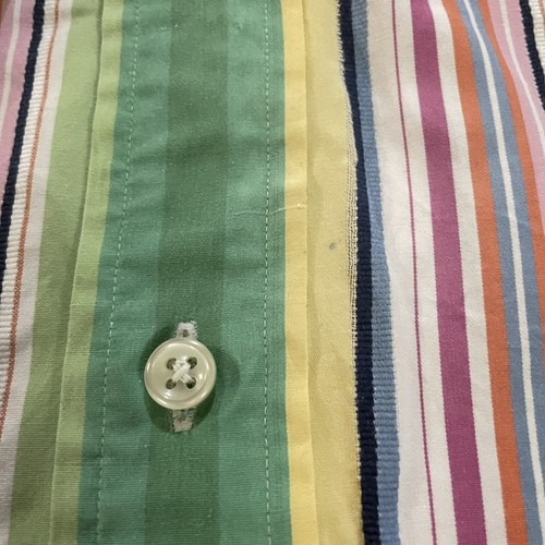 Ralph Lauren Dress Shirt Long Sleeve Custom Fit Mens Large Multicolor Striped - Picture 4 of 8