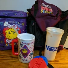 Coca-Cola Red Hot Summer Insulated Cooler High Sierra Backpack Thermos & Sipper