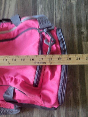 Under Armour Storm 1 Heatgear 20" Travel Tote Gym Duffle Bag Hot Pink Gray - Picture 10 of 15