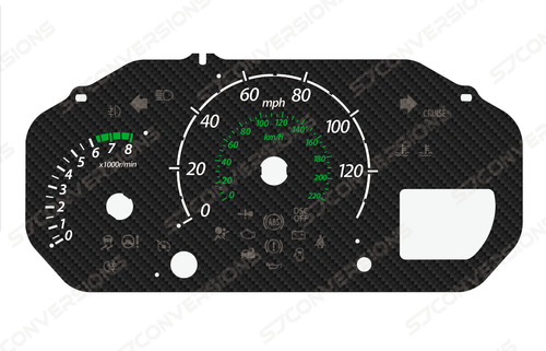 Mazda 2 Carbon Dial Cards 8 Colours Gauges - Picture 4 of 8