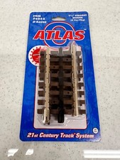 ATLAS 6052 3 Rail O GAUGE 1-3/4" STRAIGHT TRACK 4 PIECE SET NICKEL SILVER RAIL