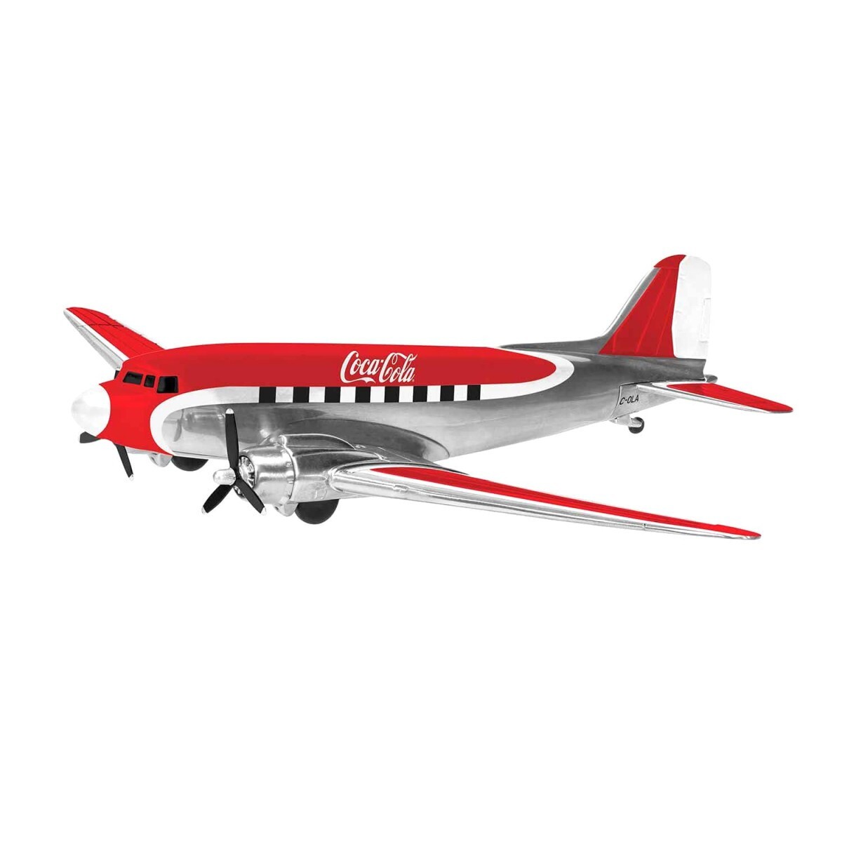 Maquette Avion DC-3 Coca Cola Corgi 1/144, réplique de collection en métal injecté
