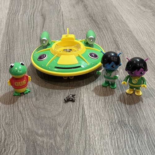 Ryans World 3 Figuren grün gelb UFO Raumschiff Fahrzeug Lichter Sounds Blaster