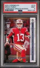 2022 Panini Chronicles #213 Brock Purdy - RC Luminance Update - PSA 9