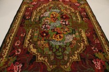 Feine Nomaden Rosen Kelim Unikat Perserteppich Orientteppich 3,55 X 2,25