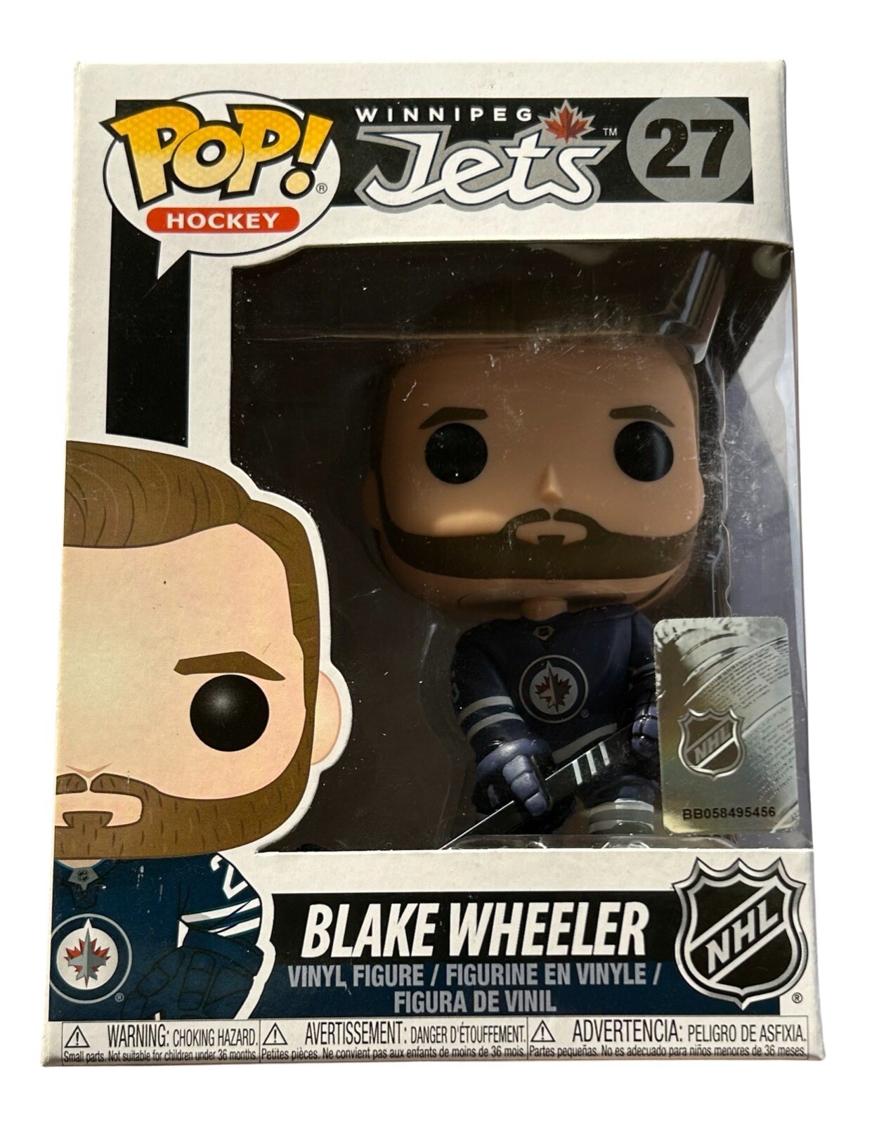 Funko Nhl Hockey Pop Vinyl - Blake Wheeler Winnipeg Jets #27 2018 Release