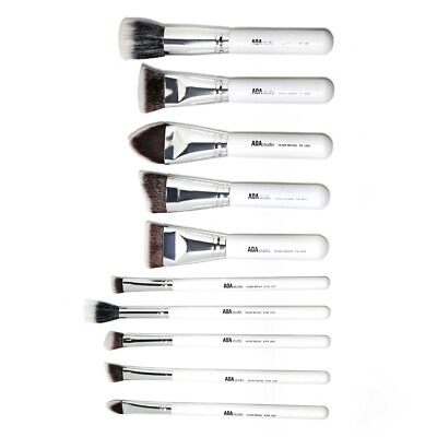 AOA Studio 10 Piece Hi-Def Professional Kabuki Makeup Brush Set