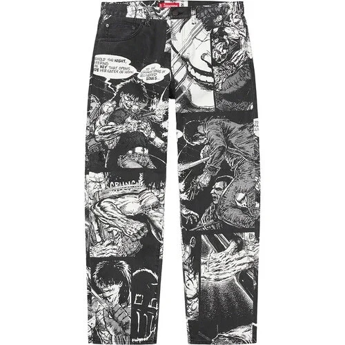 *NEW* Supreme X the Crow Regular Jeans White Black Pants size 30