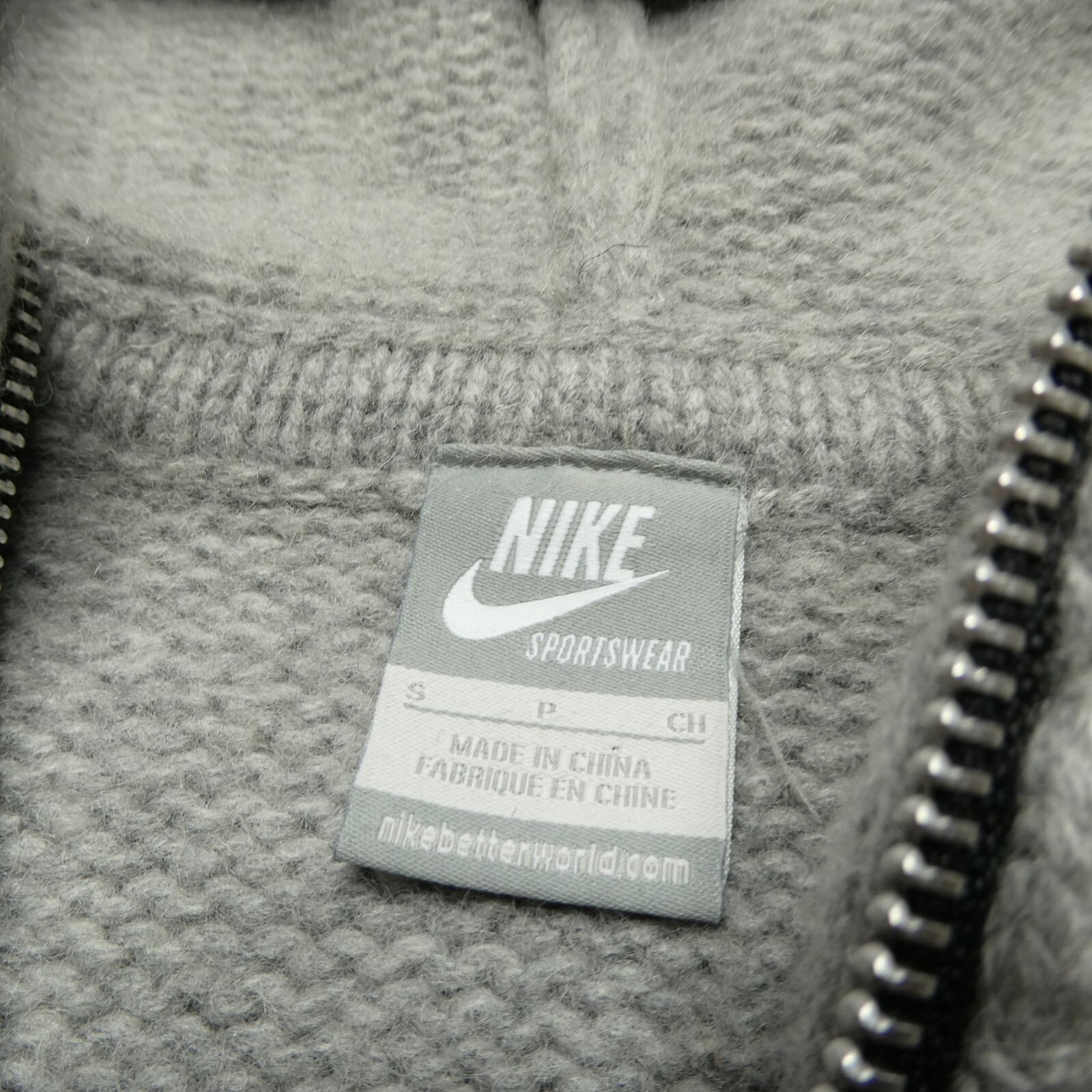 SACAI X NIKE Giacca maglione Nike con cappuccio taglia S misto lana full zip logo ricamato swoosh