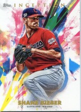 2020 TOPPS INCEPTION SHANE BIEBER INDIANS #54