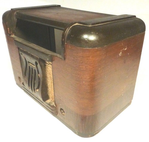 parte da tavolo vintage ADMIRAL 4202-B6: GUSCIO IN LEGNO con PANNO GRIGLIA 12 X 8 X 8" - Foto 5 di 8
