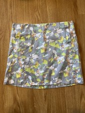 J Crew Gray Watercolor Mini Skirt Size 6