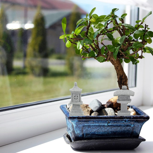 Zen Garten Miniatur Japanische Gartendeko: 3 Styles Pagode Laterne Garten Statue - Bild 2 von 9