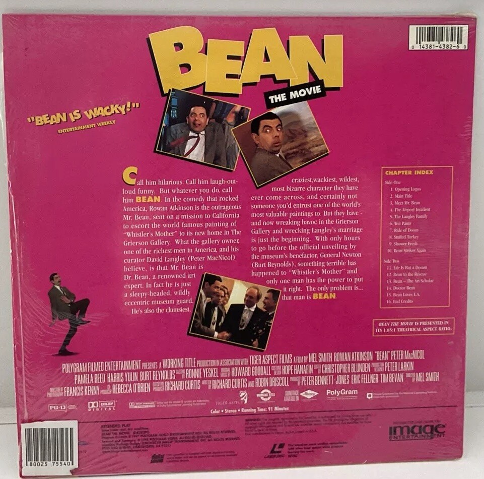 Bean The Movie Laserdisc Widescreen Edition