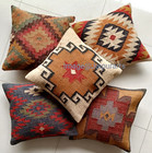 4 Pcs Lot 18x18" Square Jute Cushion Cover Vintage Throw Pillow Cases Home Decor