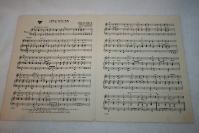Vintage 1955 BOYD BENNETT & HIS ROCKETS Seventeen SHEET MUSIC