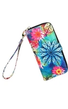 Loveshe Women's Boho RFID Wallet Clutch - Stylish, Spacious w/Wristlet