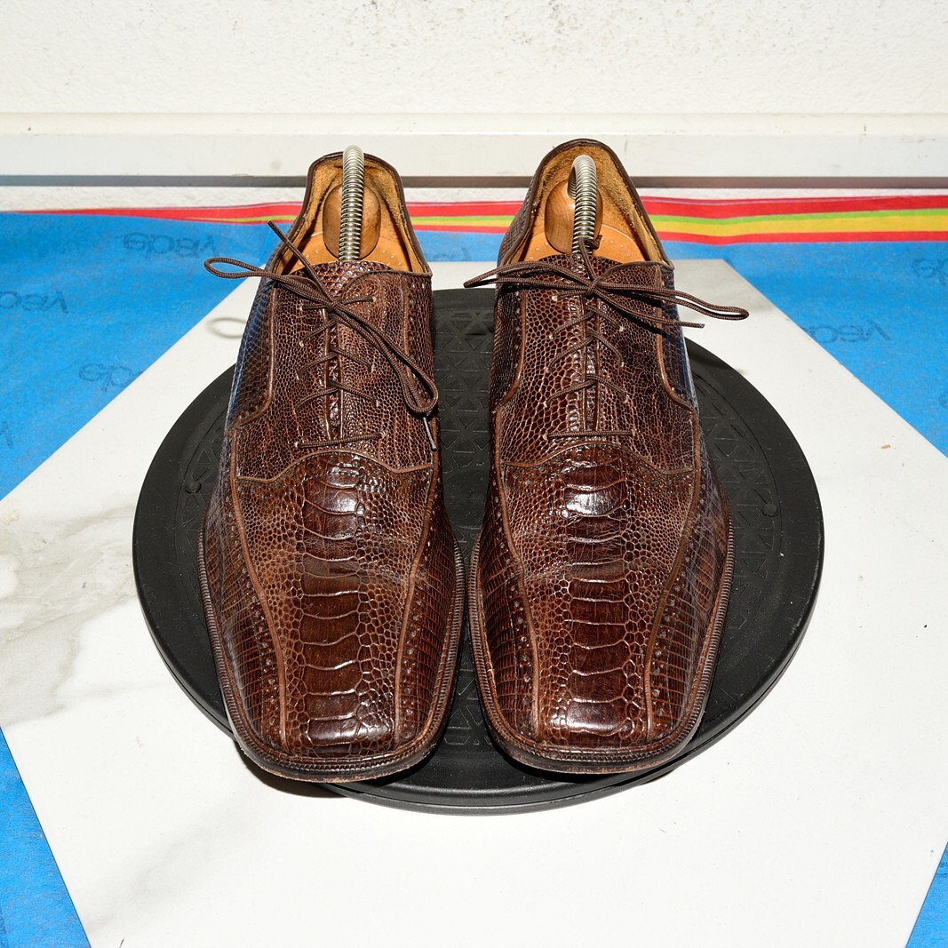 Studio Belvedere Mens Black Genuine Ostrich Lace Up Oxford Dress Shoe Size 10.5B studio belvedere Shoes for Men on Sale up to 90% Off: Poshmark main image 2