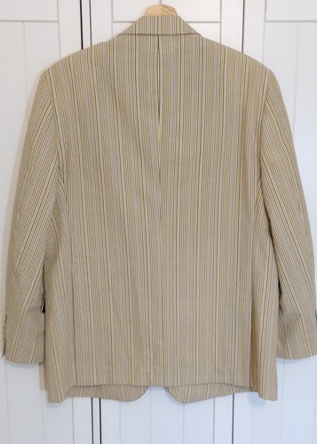 Blazer Brook Taverner 42 Corto Seersucker Rayas Beige Navegación Verano - Imagen 7 de 13