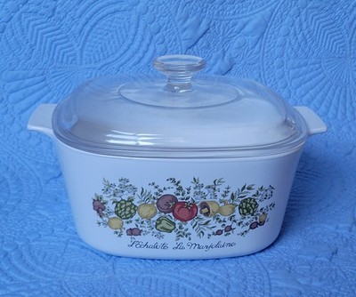 Vintage Corning Ware ''Spice of Life'' 3 QT Casserole w/ Pyrex Lid A-9-C