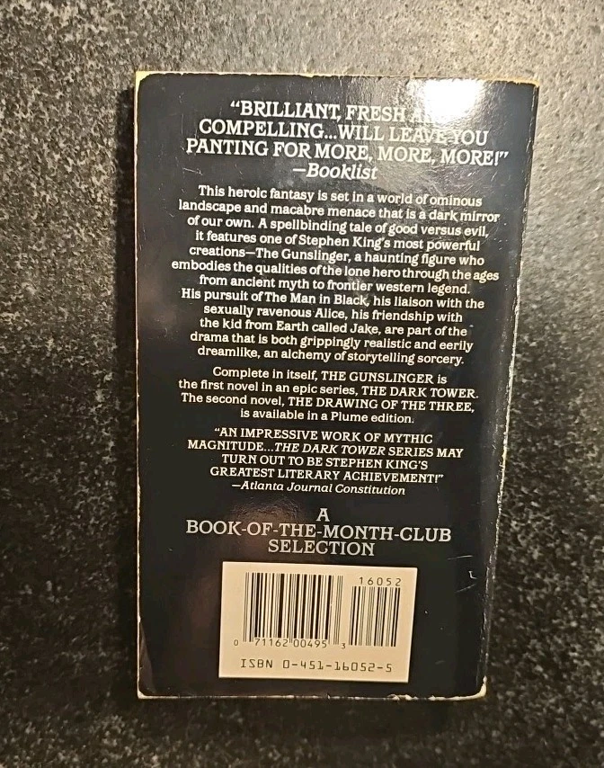 The Dark Tower The Gunslinger Stephen King 1989 Signet First Ed RARE! FREE SHIP! - Image 2 of 4