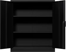 Metal Garage Wall Cabinet&2Doors 1 Adjustable Shelf,Lockable Floating Tool 35"